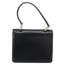 CELINE Hand Bag Leather Gold Black Auth 181200-2