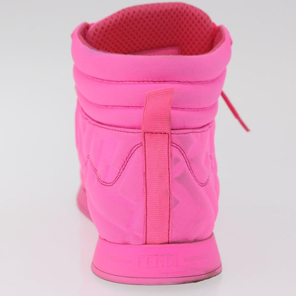 FENDI Zucca Canvas Sneakers 39 Pink Auth 181201A