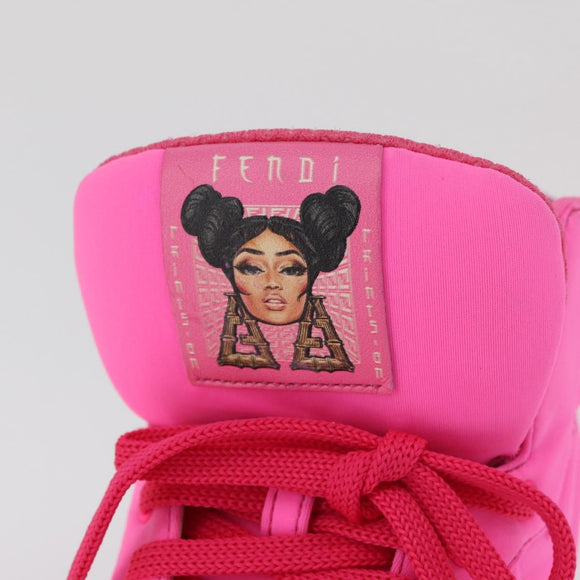 FENDI Zucca Canvas Sneakers 39 Pink Auth 181201A