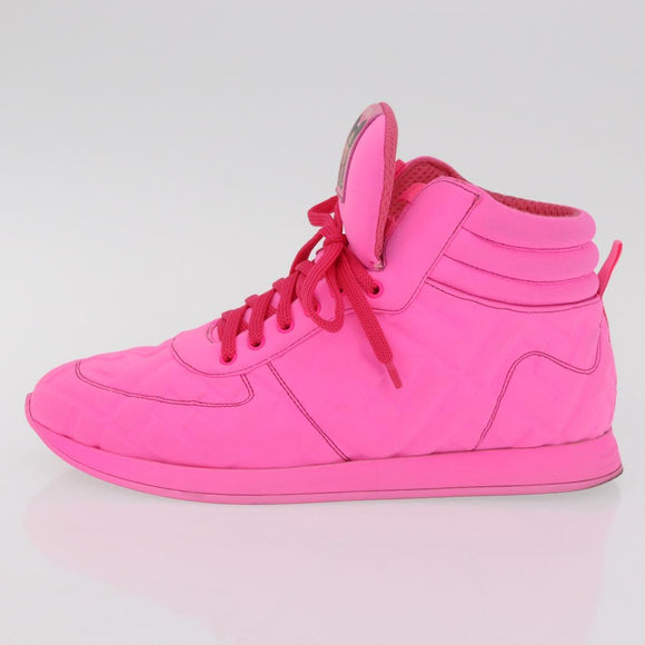 FENDI Zucca Canvas Sneakers 39 Pink Auth 181201A