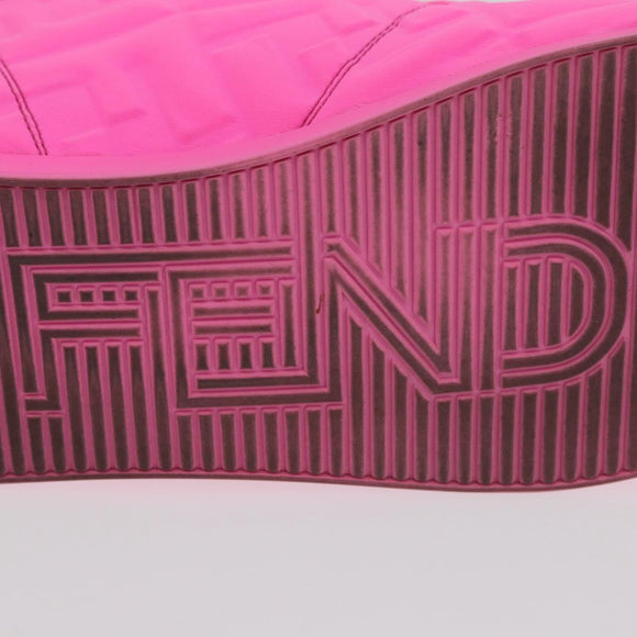 FENDI Zucca Canvas Sneakers 39 Pink Auth 181201A