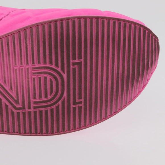 FENDI Zucca Canvas Sneakers 39 Pink Auth 181201A