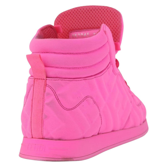 FENDI Zucca Canvas Sneakers 39 Pink Auth 181201A
