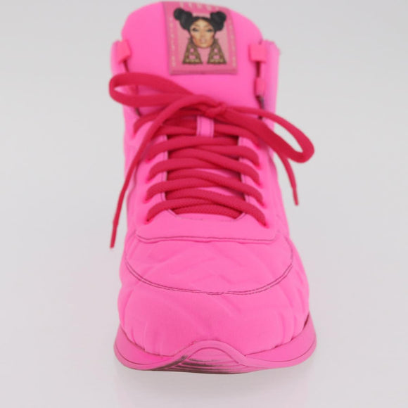 FENDI Zucca Canvas Sneakers 39 Pink Auth 181201A