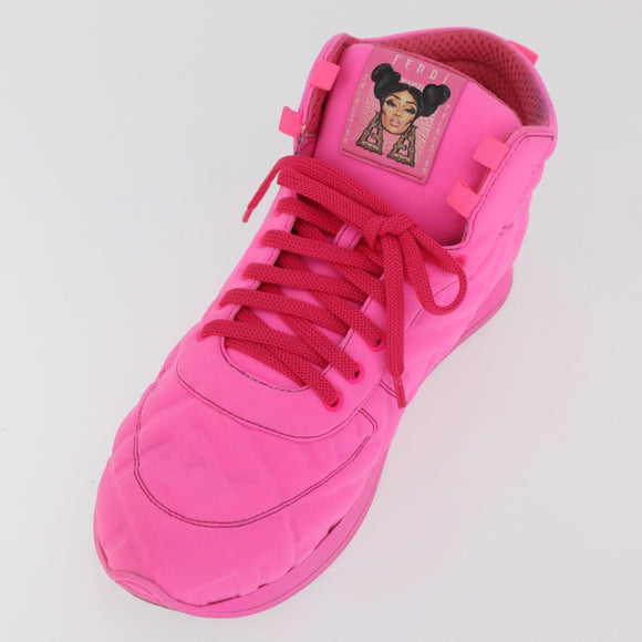 FENDI Zucca Canvas Sneakers 39 Pink Auth 181201A