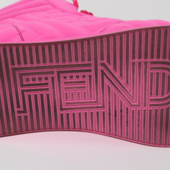 FENDI Zucca Canvas Sneakers 39 Pink Auth 181201A