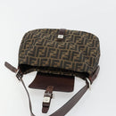 FENDI Zucca Canvas Shoulder Bag Black Brown Auth 181202A-18