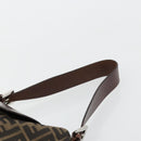 FENDI Zucca Canvas Shoulder Bag Black Brown Auth 181202A-8