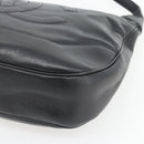 CHANEL Shoulder Bag Caviar Skin Black Gold CC Auth 181205A-10