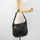 CHANEL Shoulder Bag Caviar Skin Black Gold CC Auth 181205A-24