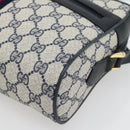 GUCCI GG Supreme Sherry Line Shoulder Bag PVC Navy Gold 72 02 005 Auth 181210-10