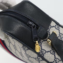 GUCCI GG Supreme Sherry Line Shoulder Bag PVC Navy Gold 72 02 005 Auth 181210-14