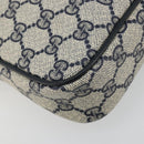 GUCCI GG Supreme Shoulder Bag PVC Navy Gold 97 02 068 Auth 181211-17