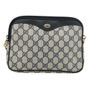 GUCCI GG Supreme Shoulder Bag PVC Navy Gold 97 02 068 Auth 181211-13