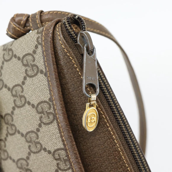 GUCCI GG Supreme Shoulder Bag PVC Beige Gold 904 02 020 Auth 181212