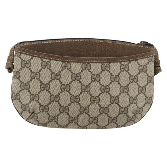GUCCI GG Supreme Shoulder Bag PVC Beige Gold 904 02 020 Auth 181212