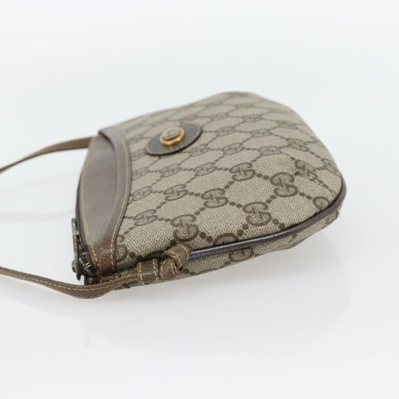 GUCCI GG Supreme Shoulder Bag PVC Beige Gold 904 02 020 Auth 181212