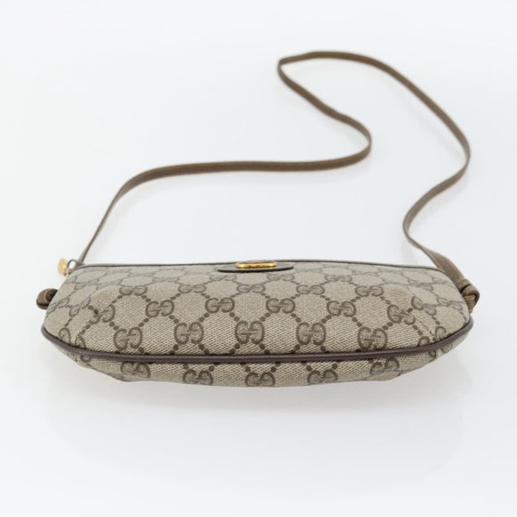 GUCCI GG Supreme Shoulder Bag PVC Beige Gold 904 02 020 Auth 181212