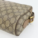 GUCCI GG Supreme Web Sherry Line Shoulder Bag PVC Beige Gold Auth 181213-12