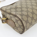 GUCCI GG Supreme Web Sherry Line Shoulder Bag PVC Beige Gold Auth 181213-13