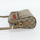 GUCCI GG Supreme Web Sherry Line Shoulder Bag PVC Beige Gold Auth 181213-4