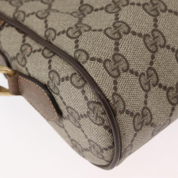 GUCCI GG Supreme Web Sherry Line Bag PVC Beige Gold 67 02 004 Auth 181214