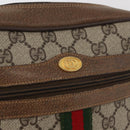 GUCCI GG Supreme Web Sherry Line Bag PVC Beige Gold 67 02 004 Auth 181214-19