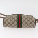 GUCCI GG Supreme Web Sherry Line Bag PVC Beige Gold 67 02 004 Auth 181214-5