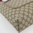 GUCCI GG Supreme Web Sherry Line Tote Bag PVC Beige Red 378 02 003 Auth 181215-14