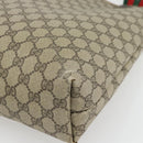 GUCCI GG Supreme Web Sherry Line Tote Bag PVC Beige Red 378 02 003 Auth 181215-15