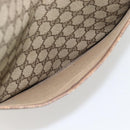 GUCCI GG Supreme Web Sherry Line Tote Bag PVC Beige Red 378 02 003 Auth 181215-11