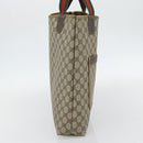 GUCCI GG Supreme Web Sherry Line Tote Bag PVC Beige Red 378 02 003 Auth 181215-3