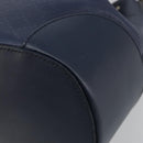 GUCCI Diamante Shoulder Bag Leather Navy Silver 354228 Auth 181216-15