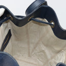 GUCCI Diamante Shoulder Bag Leather Navy Silver 354228 Auth 181216-20