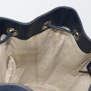 GUCCI Diamante Shoulder Bag Leather Navy Silver 354228 Auth 181216-21