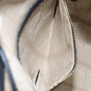 GUCCI Diamante Shoulder Bag Leather Navy Silver 354228 Auth 181216-11