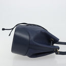GUCCI Diamante Shoulder Bag Leather Navy Silver 354228 Auth 181216-3