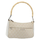GUCCI Bamboo GG Canvas Shoulder Bag Ivory Silver 001 3865 Auth 181217A-1