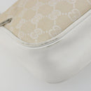 GUCCI Bamboo GG Canvas Shoulder Bag Ivory Silver 001 3865 Auth 181217A-15