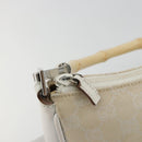 GUCCI Bamboo GG Canvas Shoulder Bag Ivory Silver 001 3865 Auth 181217A-10