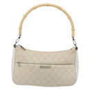 GUCCI Bamboo GG Canvas Shoulder Bag Ivory Silver 001 3865 Auth 181217A-13