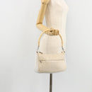 GUCCI Bamboo GG Canvas Shoulder Bag Ivory Silver 001 3865 Auth 181217A-25