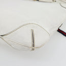 GUCCI Chain Shoulder Bag Leather White Gold 154392 Auth 181219A-15