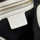 GUCCI Chain Shoulder Bag Leather White Gold 154392 Auth 181219A-19