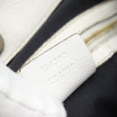 GUCCI Chain Shoulder Bag Leather White Gold 154392 Auth 181219A-12