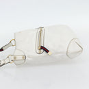 GUCCI Chain Shoulder Bag Leather White Gold 154392 Auth 181219A-3