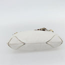 GUCCI Chain Shoulder Bag Leather White Gold 154392 Auth 181219A-5