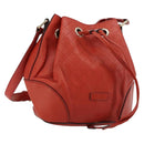 GUCCI Diamante Shoulder Bag Leather Red Gold 354229 Auth 181220-1