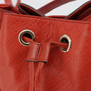 GUCCI Diamante Shoulder Bag Leather Red Gold 354229 Auth 181220-10