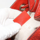 GUCCI Diamante Shoulder Bag Leather Red Gold 354229 Auth 181220-12